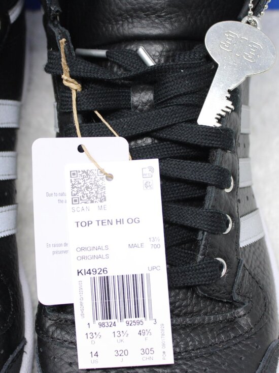 Adidas Shoes New w/ Box Mens 14 Black Top Ten High OG \